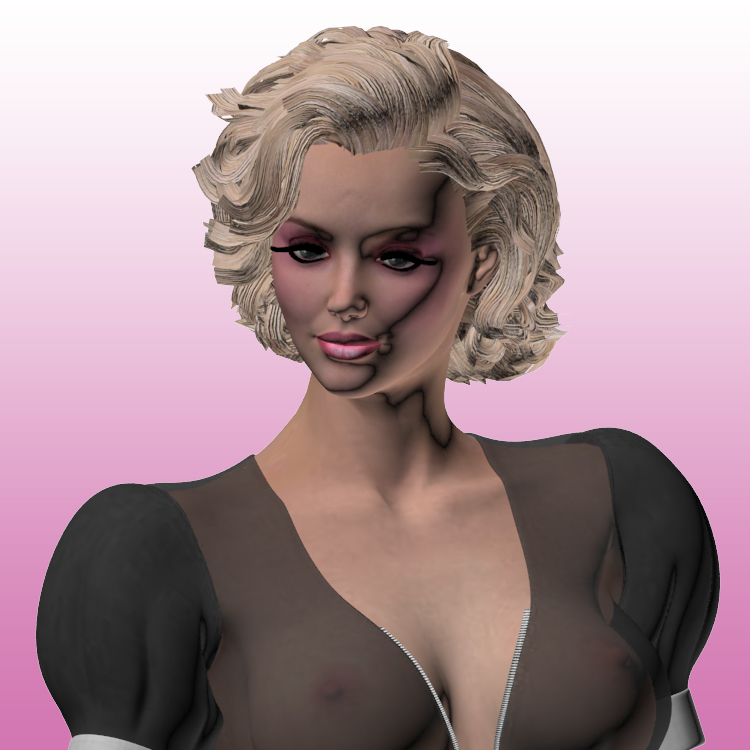 Hot Sexy Waitress 3D Model